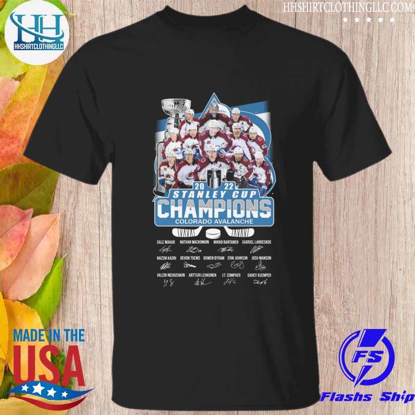 Best colorado Avalanche 2022 stanley cup champions signatures shirt