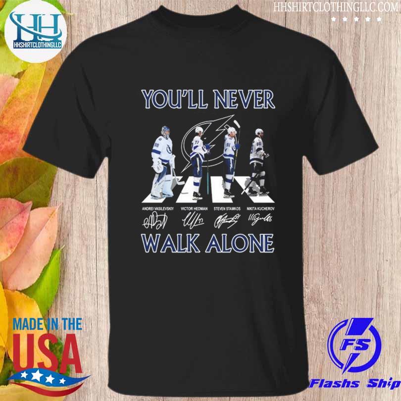 Best tampa bay lightning you'll never walk alone abbey road signatures shirt