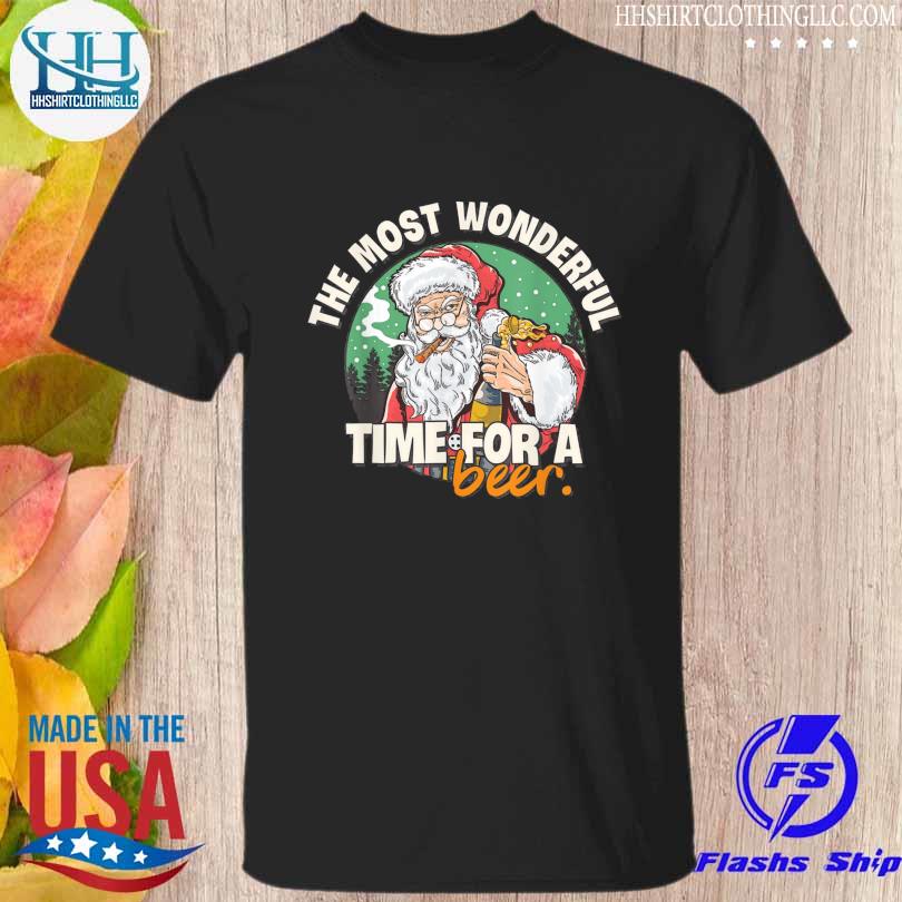 Santa claus the most wonderful Christmas time for a beer xmas sweater