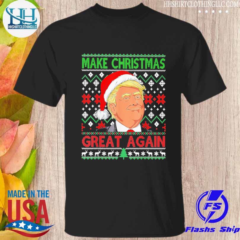 Santa Donald Trump make Christmas great again ugly Christmas sweater