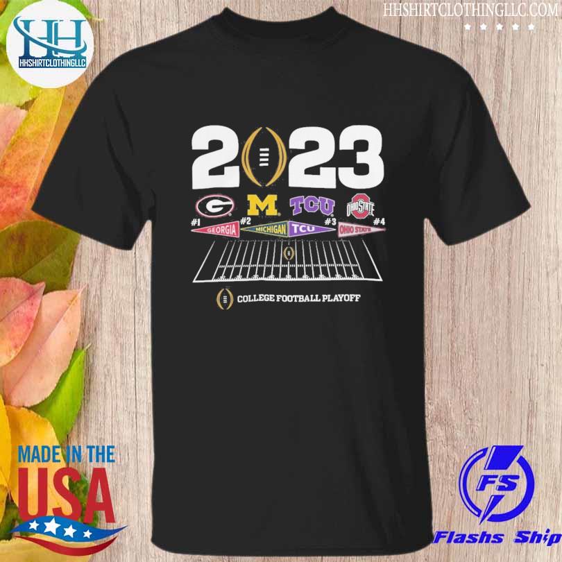 4 team georgia michigan tcu ohio state College Playoff 2023 shirt