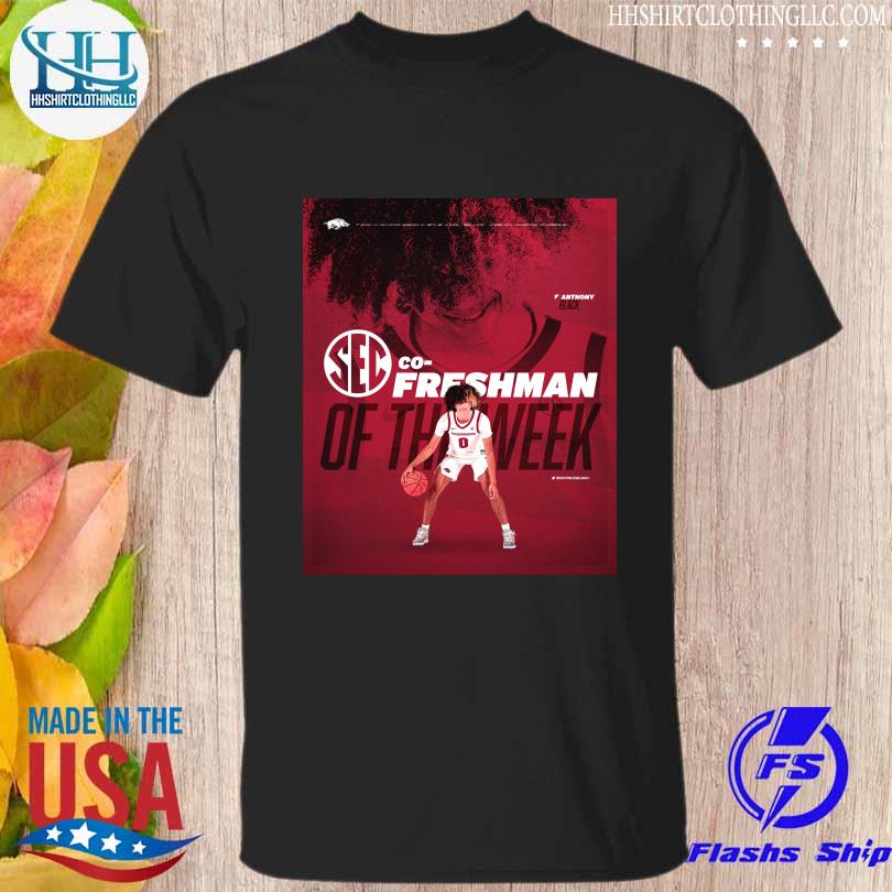 Anthony Black Arkansas Razorbacks co-freshman of the week shirt