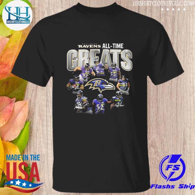 Baltimore Ravens all time greats signatures 2022 shirt