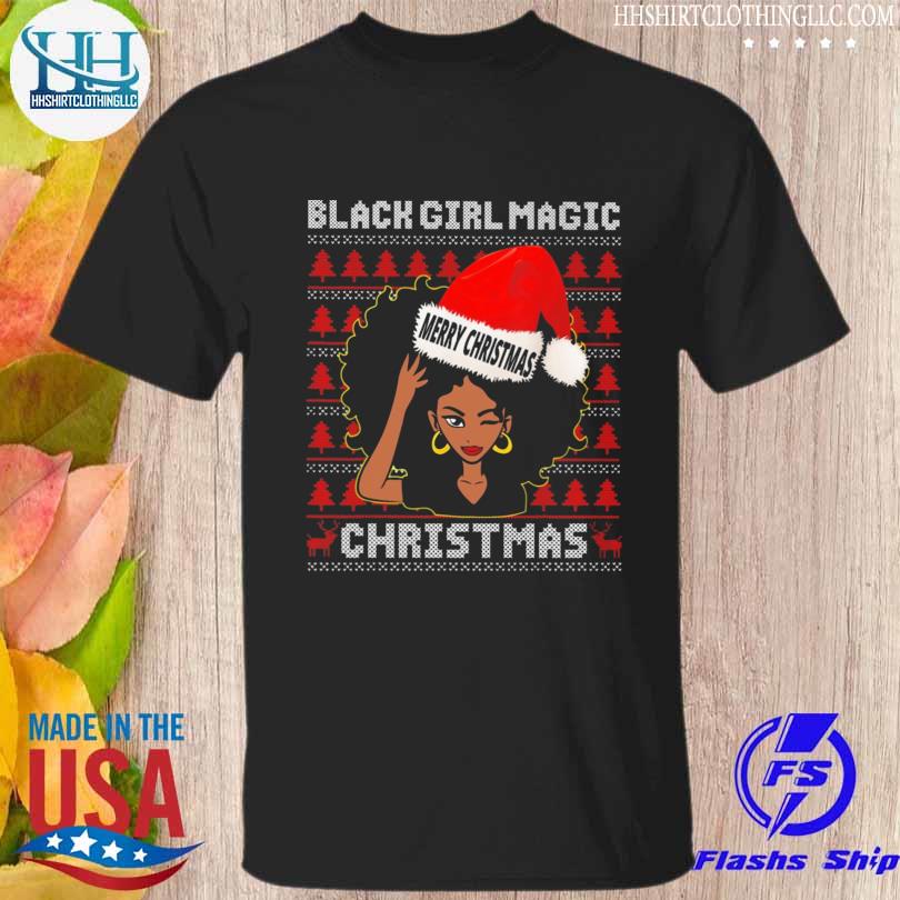 Black Girl Magic Merry Christmas 2022 ugly sweater