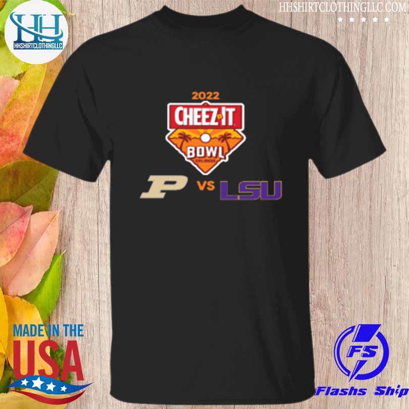 Cheez-it bowl 2022 purdue vs lsu matchup white shirt