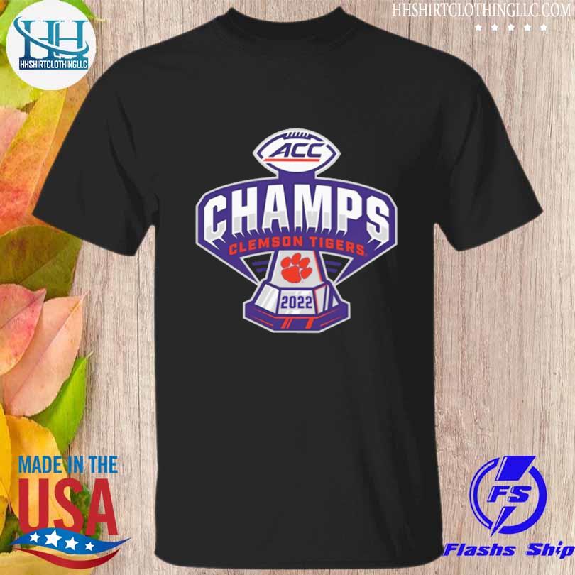 Clemson tigers blue 84 2022 acc football conference champions shirt