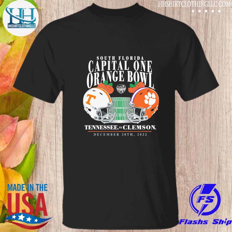 Clemson tigers vs. tennessee volunteers 2022 orange bowl shirt