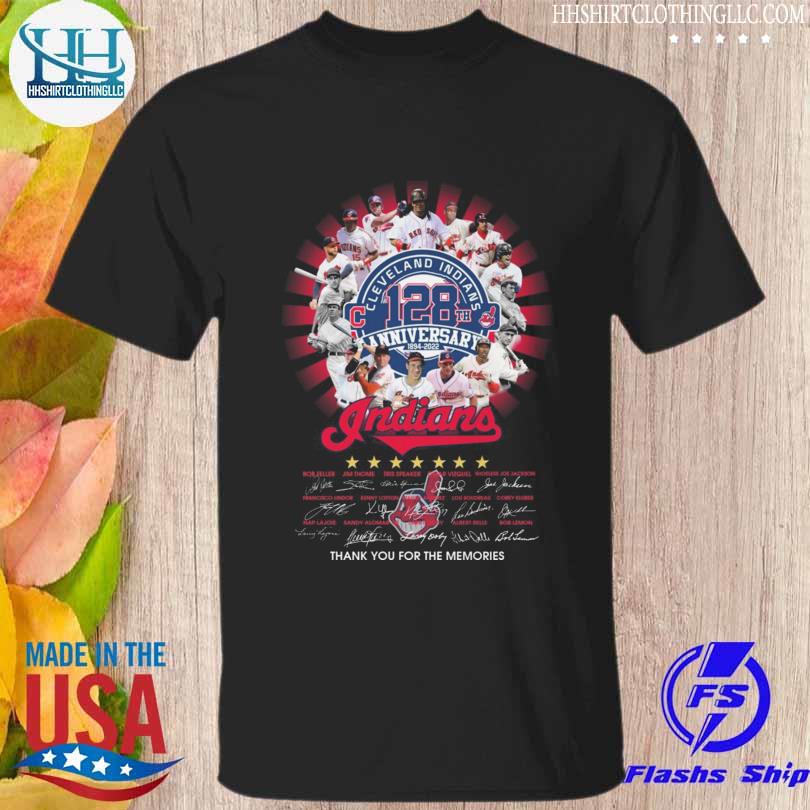 Cleveland Indians 128th anniversary 1894 2022 thank you for the memories signatures shirt