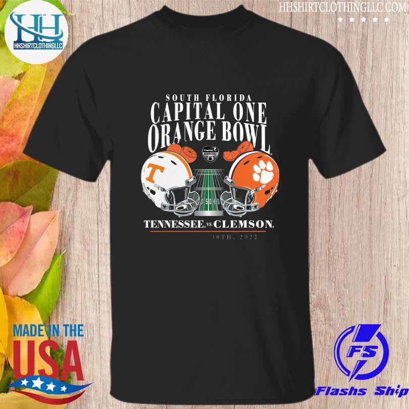 Funny Black 2022 clemson tigers vs tennessee volunteers orange bowl matchup old school shirt