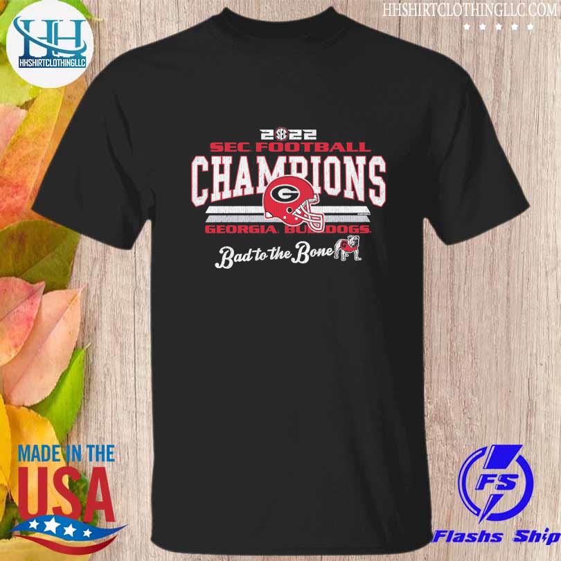 Georgia bulldogs 2022 sec football conference champions stripes shirt