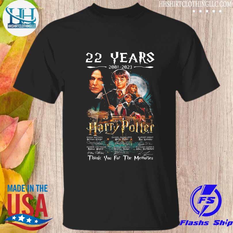 Harry Potter 22 years 2001 2023 thank you for the memories signatures shirt
