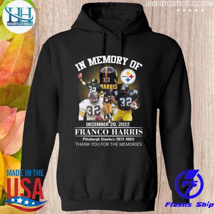 Franco Harris Pittsburgh Steelers 1972 1983 thank you for the memories  signature Shirt, hoodie, sweater and long sleeve