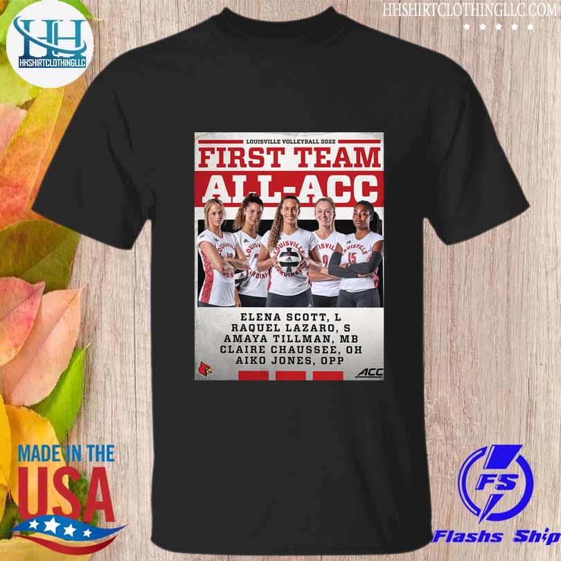 Louisville volleyball 2022 acc first team all atlantic coast conference shirt