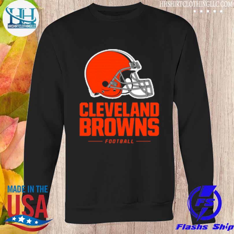 Brown cleveland browns logo team lockup fitted limited shirt