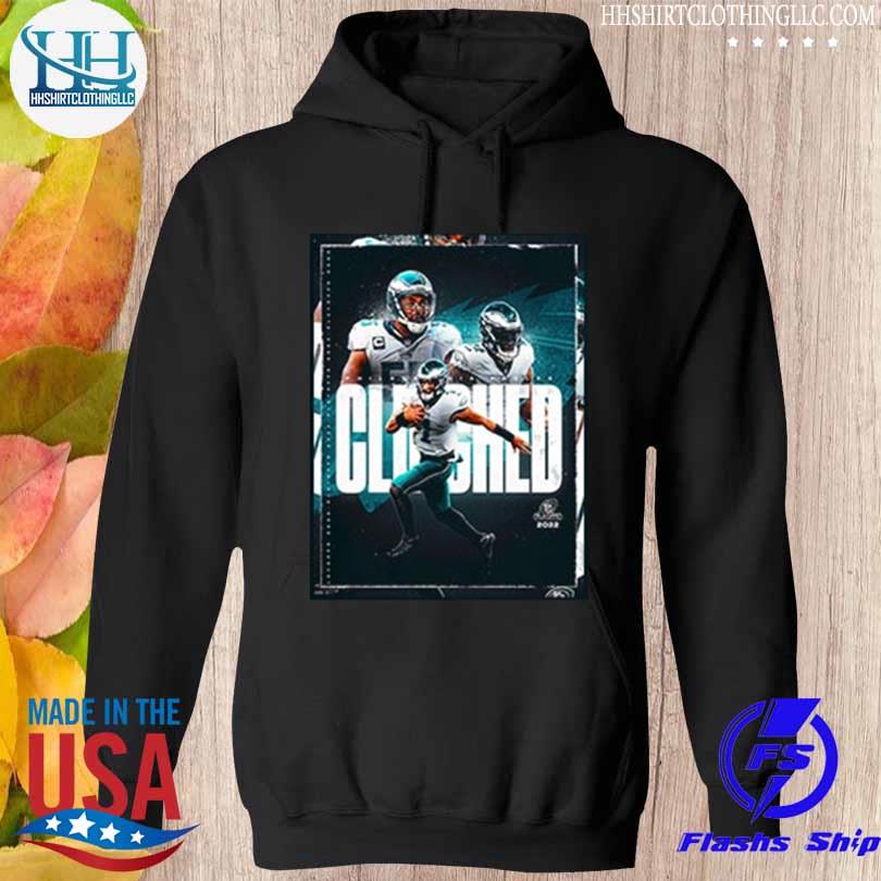 Philadelphia eagles clinched nfl playoffs 2022 s hoodie den