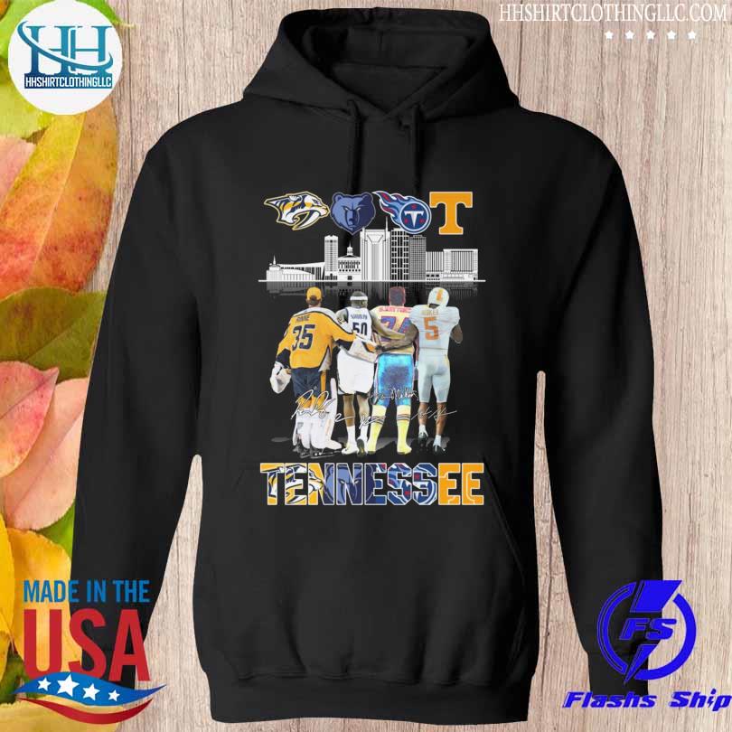 Official Tennessee Nashville Predators Memphis Grizzlies Tennessee Titans  Tennessee Volunteers Signature city Shirt, hoodie, longsleeve, sweater