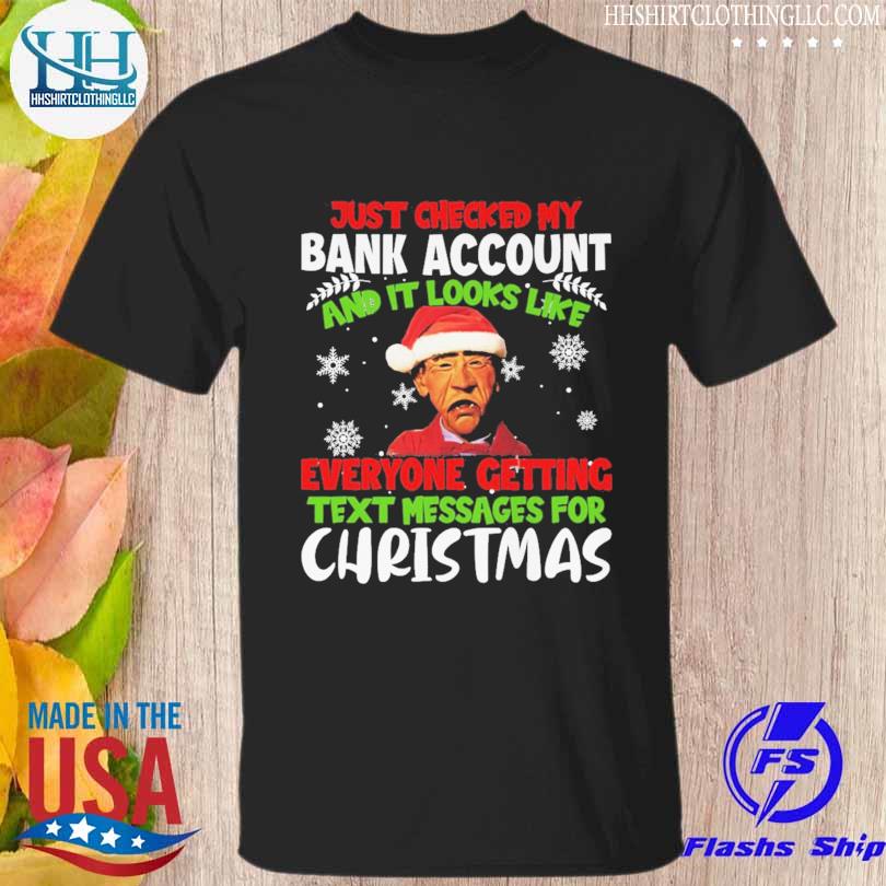 Walter Jeff Dunham just checked my bank account and it looks like everyone getting text messages for Christmas sweater