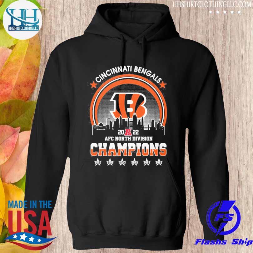 Cincinnati bengals black 2022 afc north division champions divide & conquer  2023 shirt, hoodie, sweater, long sleeve and tank top