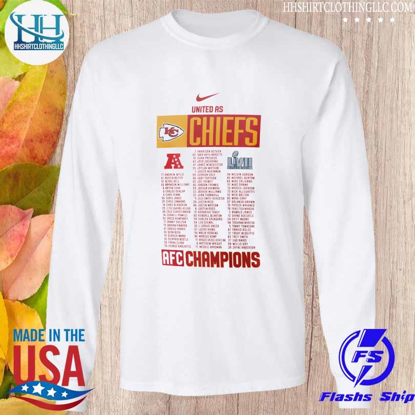 Men's Nike White Philadelphia Eagles 2022 NFC Champions Roster Long Sleeve  T-Shirt