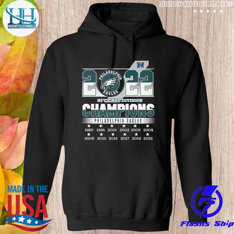 Philadelphia Eagles 2019 NFC East Division champions signatures shirt,  hoodie, sweater, long sleeve and tank top