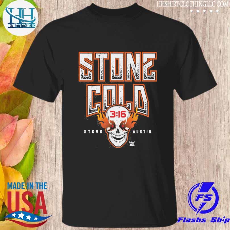 Stone cold steve austin fire skull shirt