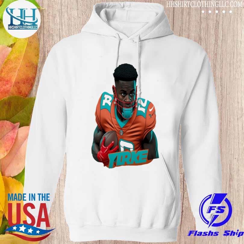 Shedd Shirts Dolphins Vice City Cheetah Tyreek Hill Hooded Sweatshirt, Men's, Size: 2XL, Black