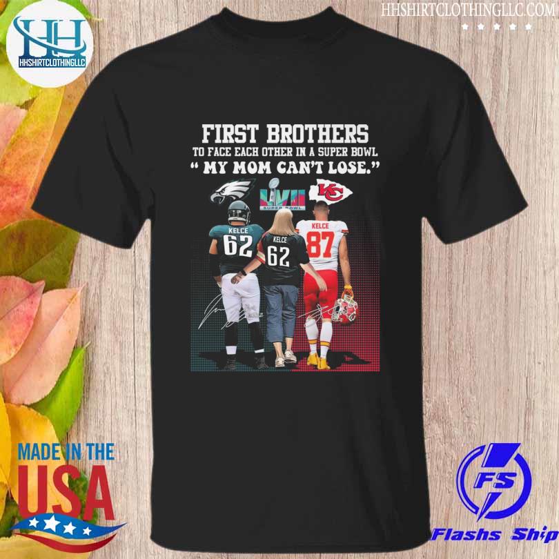 Official Jason Kelce Travis Kelce first brothers to face each other in a super  bowl shirt, hoodie, sweater, long sleeve and tank top