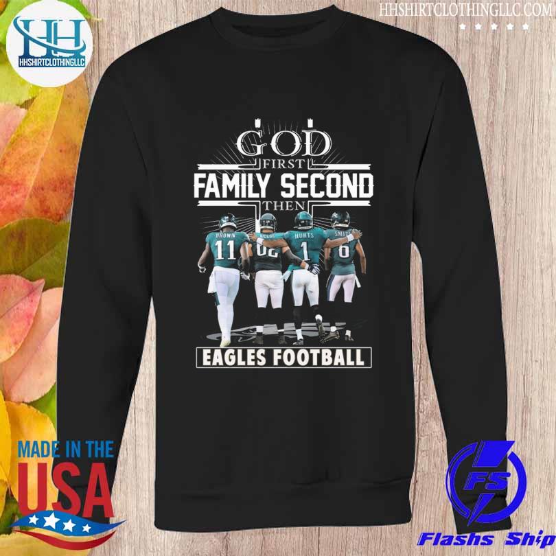 Philadelphia Eagles NFL Personalized God First Family Second Baseball Jersey  - Growkoc