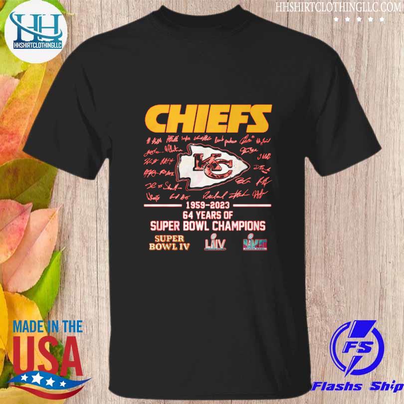 Kansas City Chiefs 64 Years Of Super Bowl Champions IV Shirt - Jolly Family  Gifts