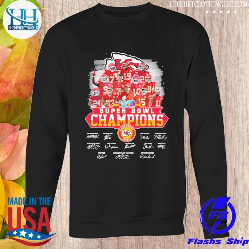 Official 2022 Kansas City Chiefs AFC west division Champions signatures  shirt, hoodie, sweater, long sleeve and tank top