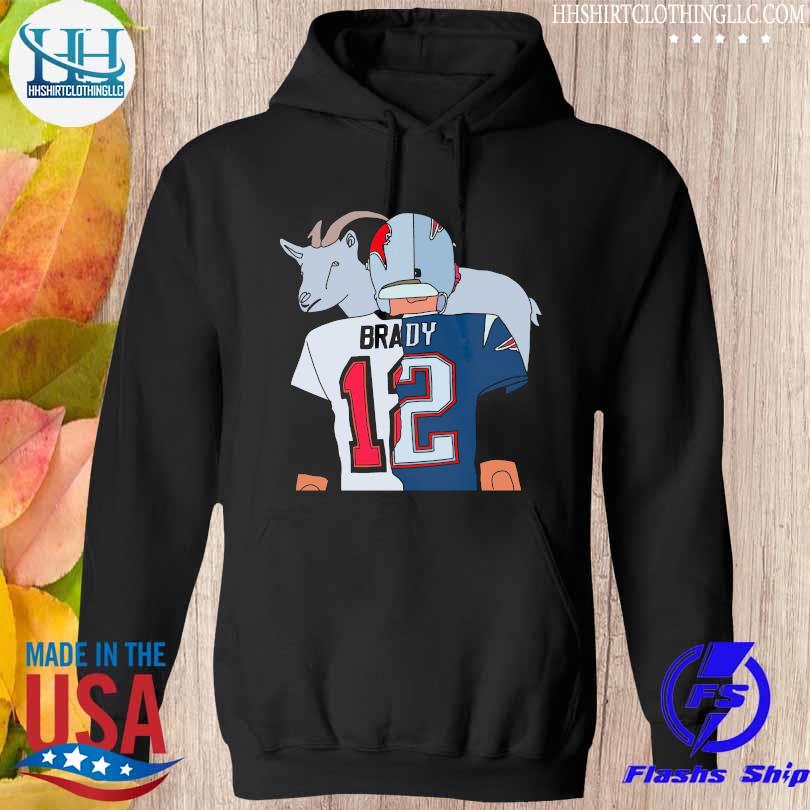 Official Tom brady goat split Patriots Buccaneers 2023 shirt