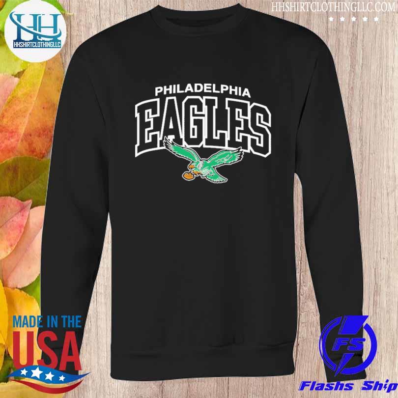 Philadelphia eagles mitchell & ness kelly green logo arch shirt, hoodie,  sweater, long sleeve and tank top