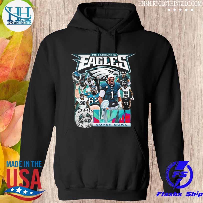 Official philadelphia eagles 2023 champions team player signatures shirt,  hoodie, sweater, long sleeve and tank top