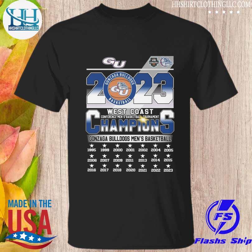 Gonzaga Bulldogs west coast conference men's basketball tournament champions 2023 shirt