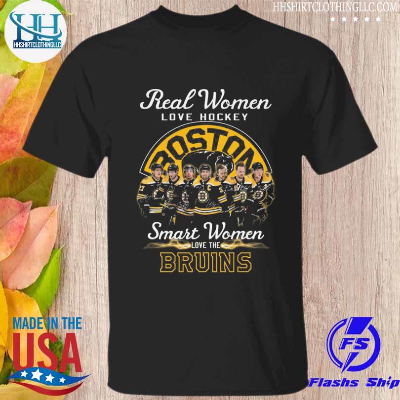 Real women love hockey smart women love the Boston Bruins signatures 2023 shirt