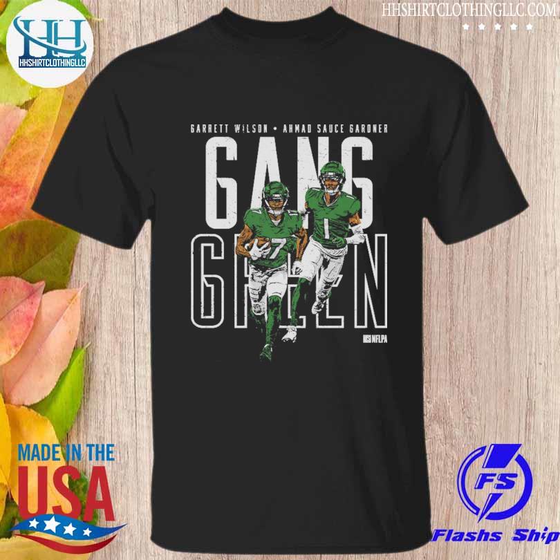 Sauce gardner & garrett wilson new york j gang green shirt, hoodie,  sweater, long sleeve and tank top