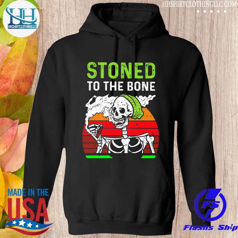 Skeleton stoned to the bone vintage s hoodie den