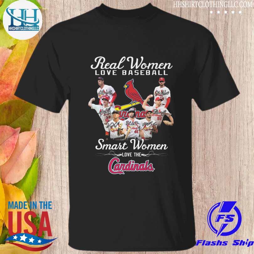 St Louis Cardinals real women love baseball smart women love the St Louis Cardinals signatures 2023 shirt