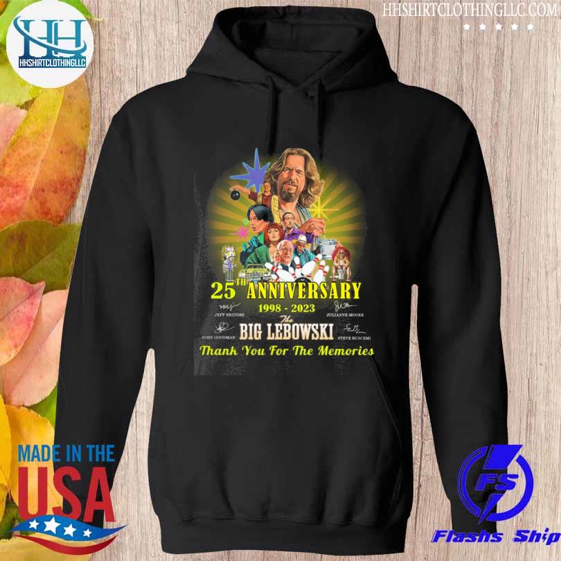 The Big Lebowski 25th anniversary 1998 2023 thank you for the memories signatures s hoodie den