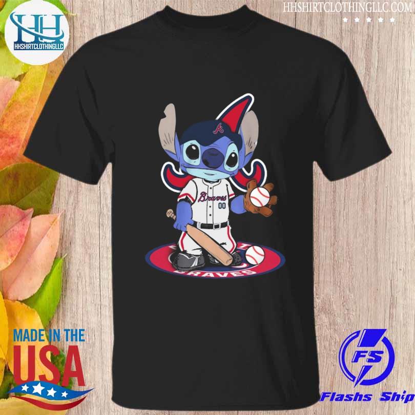 Baby Stitch Atlanta Braves baseball logo 2023 shirt