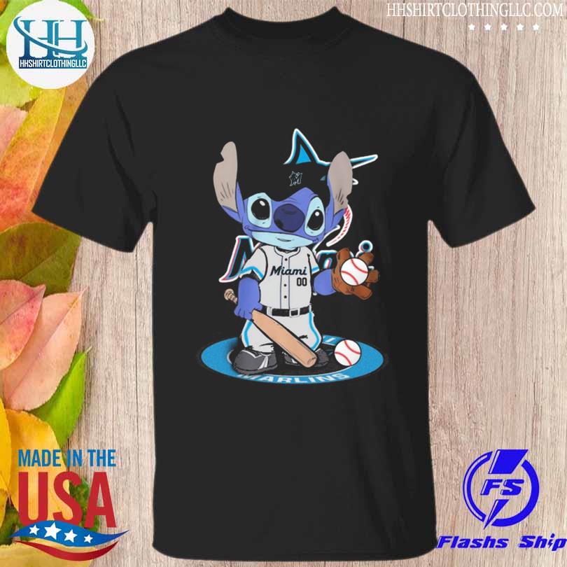 Baby Stitch Miami Marlins baseball logo 2023 shirt