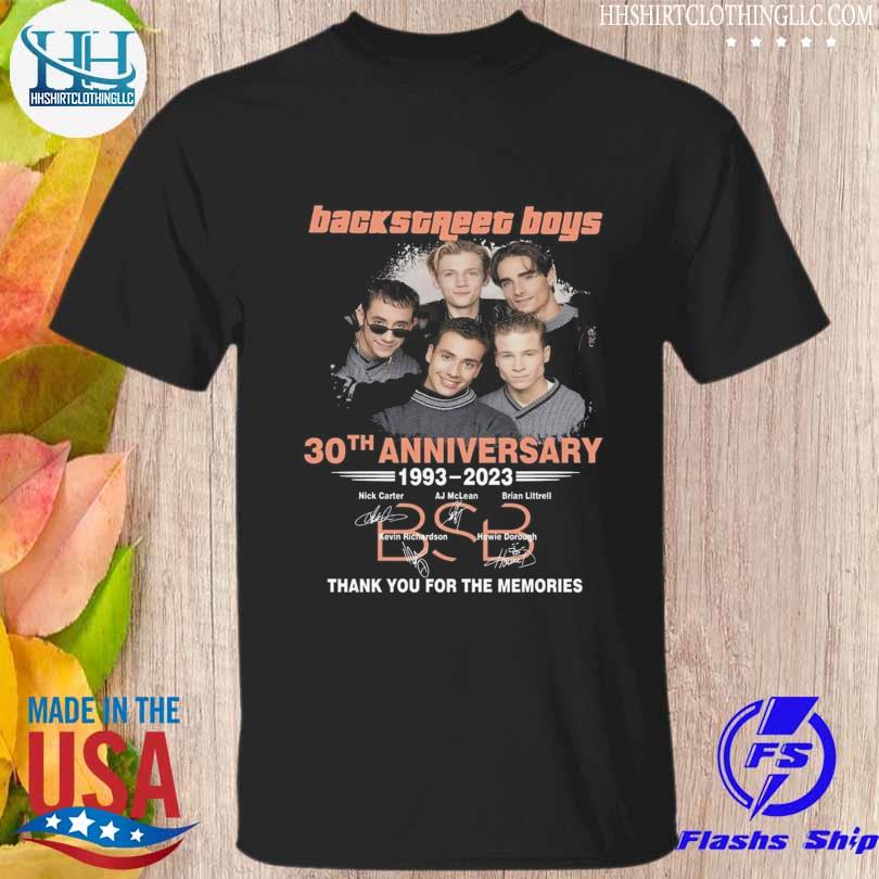 Backstreet boys 30th anniversary 1993 2023 thank you for the memories signatures shirt