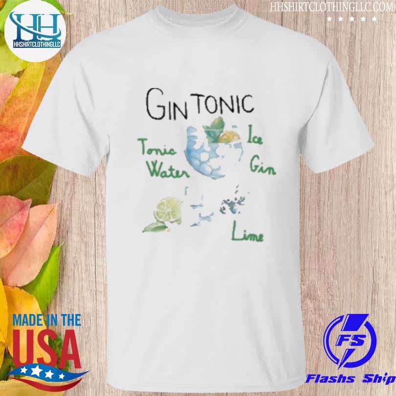 Conni gin tonic tonic water ice gin lime shirt