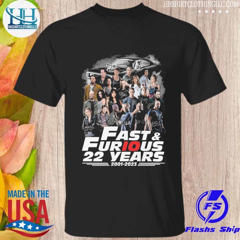 Fast & Furious 22 years 2001 2023 signatures shirt