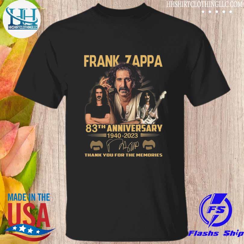 Frank Zappa 83th anniversary 1940 2023 thank you for the memories signature shirt