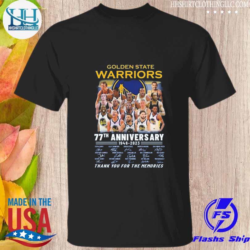 Golden state warriors 77th anniversary 1946 2023 thank you for the memories shirt