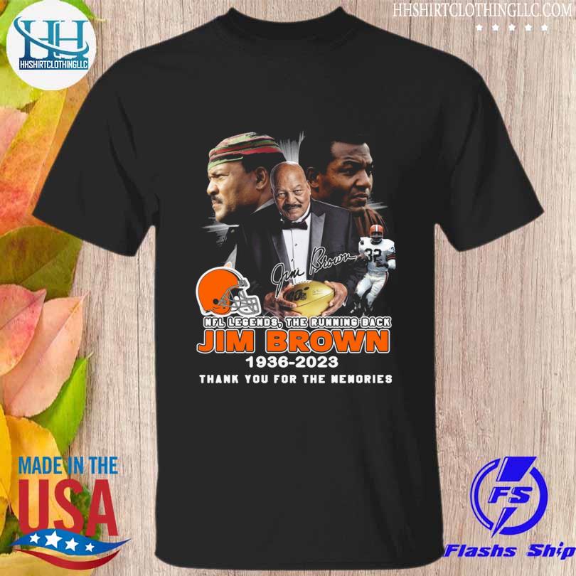 Jim Brown 1936 2023 NFL legends the running back thank you for the memories signatures shirt