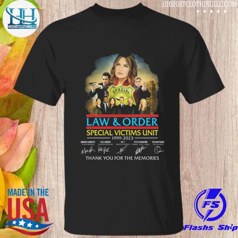 Law And Order Special Victims Unit 1999 2023 thank you for the memories signatures shirt