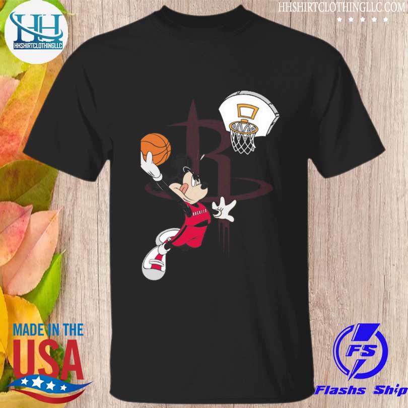 Mickey Mouse basketball Houston Rockets logo 2023 shirt