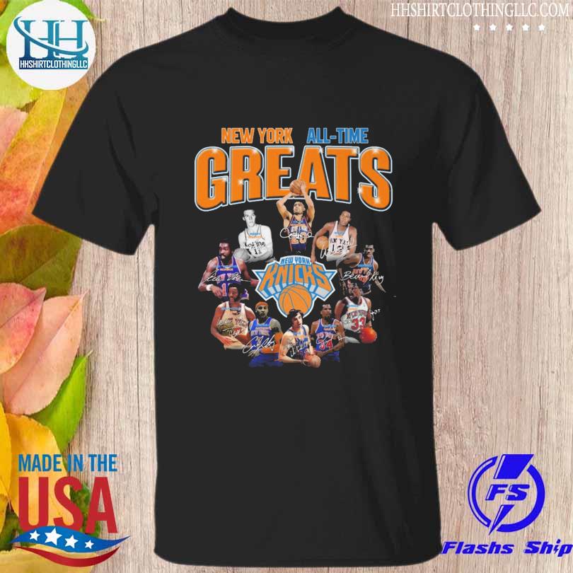 New York Knicks all time greats signatures 2023 shirt